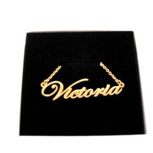 14K Gold Plated Name Necklace - Victoria
